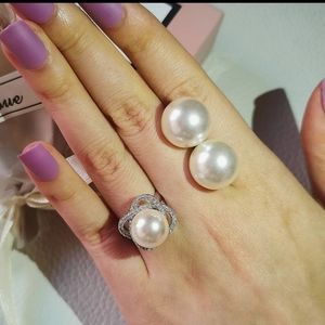 925 starling silver ring and earrings set